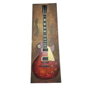 Bed Bath & Beyond Art Classic Rock Electric Guitar Canvas Wall Decor 12x36